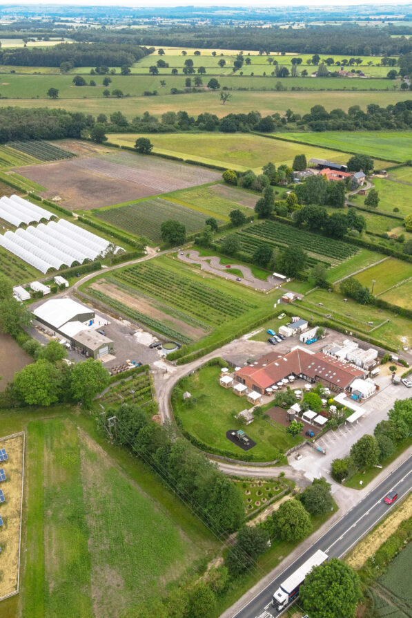 An ariel image of the Balloon Tree farm